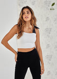 Croptop Petra White And Black